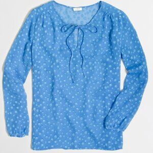 J. Crew clip dot tie-neck  blouses NWT